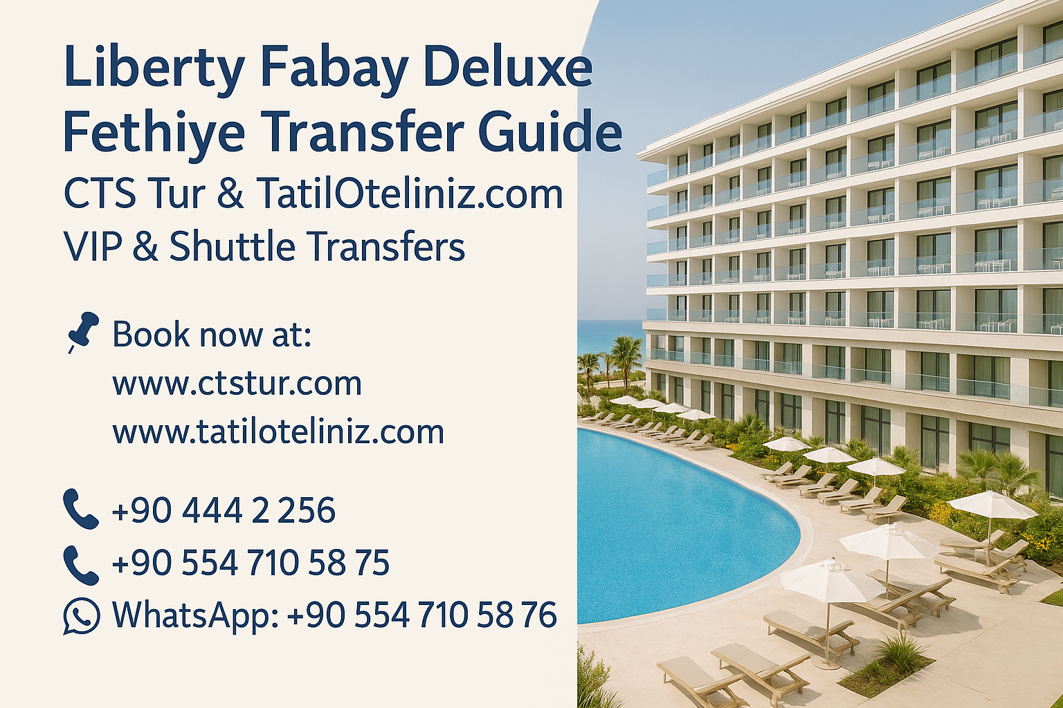 Liberty Fabay Deluxe Fethiye Transfer Rehberi | CTS Tur & TatilOteliniz.com ile VIP & Shuttle Ulaşım