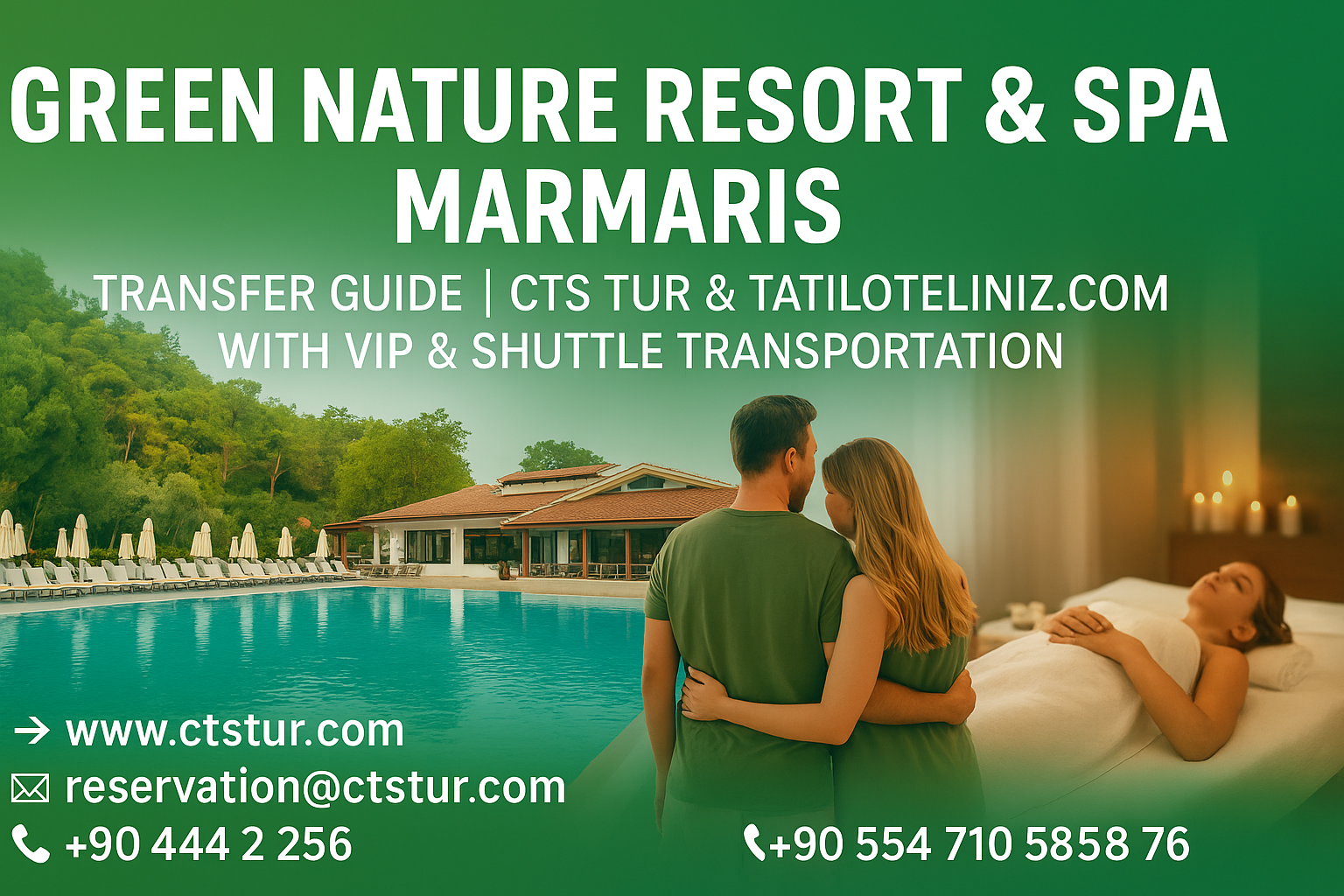 Green Nature Resort & Spa Marmaris Transfer Rehberi | CTS Tur & TatilOteliniz.com ile VIP & Shuttle Ulaşım