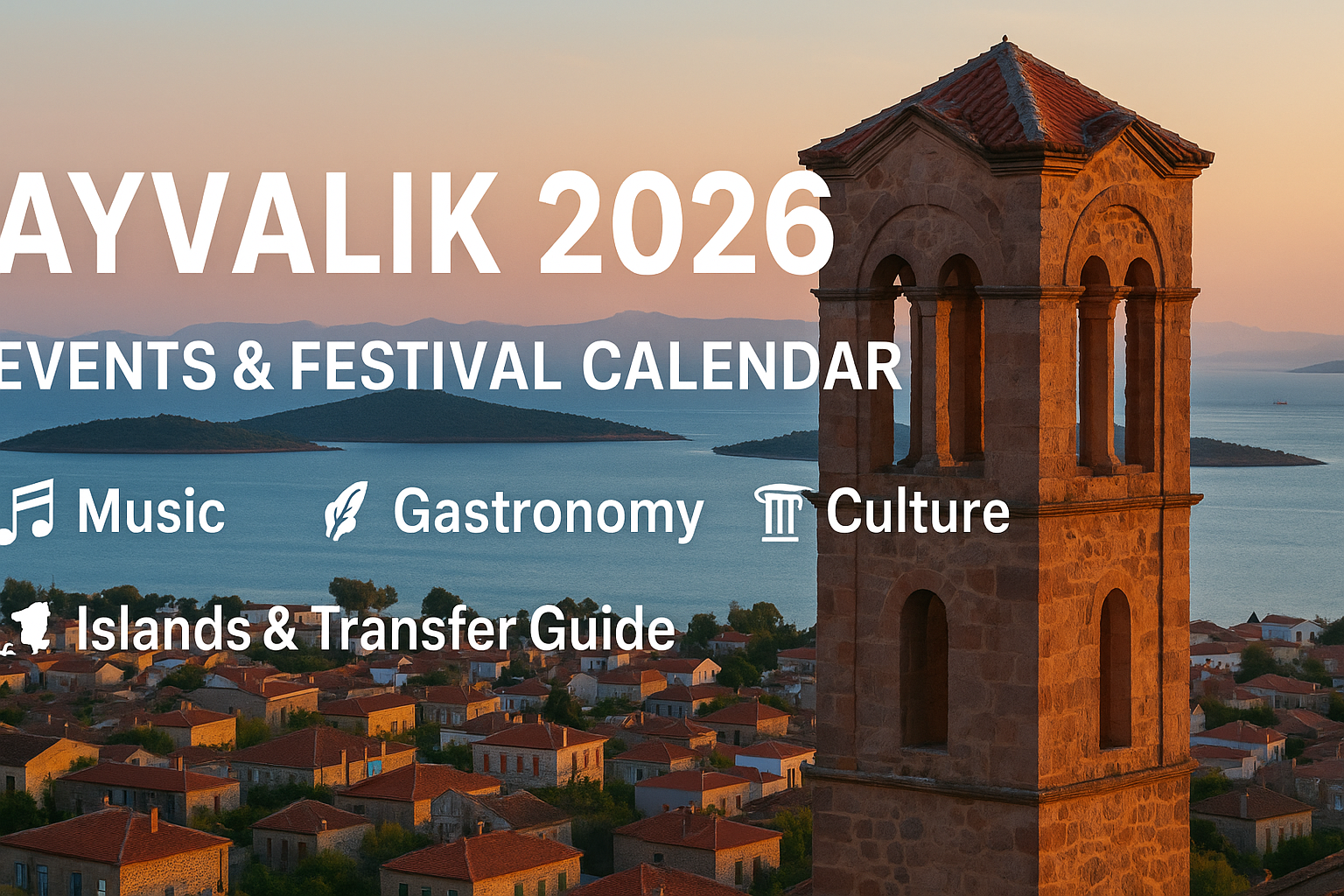 Ayvalık 2026 Etkinlik & Festival Takvimi | Müzik, Gastronomi, Kültür, Adalar & Transfer Rehberi
