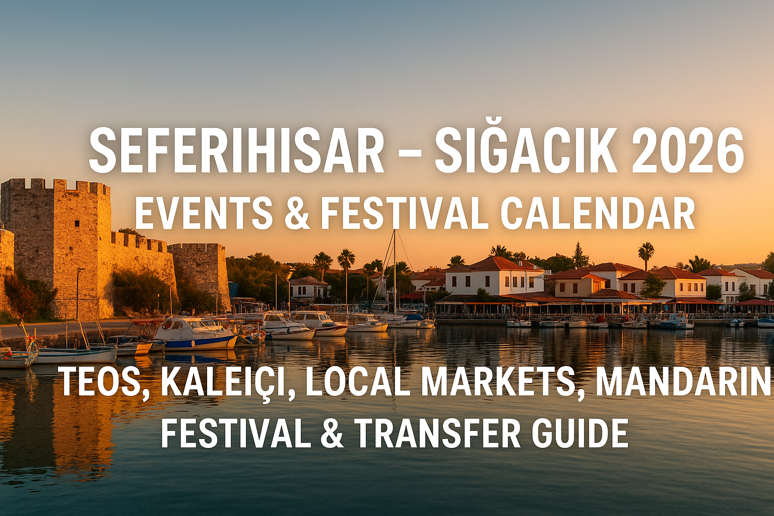  Seferihisar – Sığacık 2026 Etkinlik & Festival Takvimi | Teos, Kaleiçi, Yerel Pazarlar, Mandalina Festivali & Transfer Rehberi