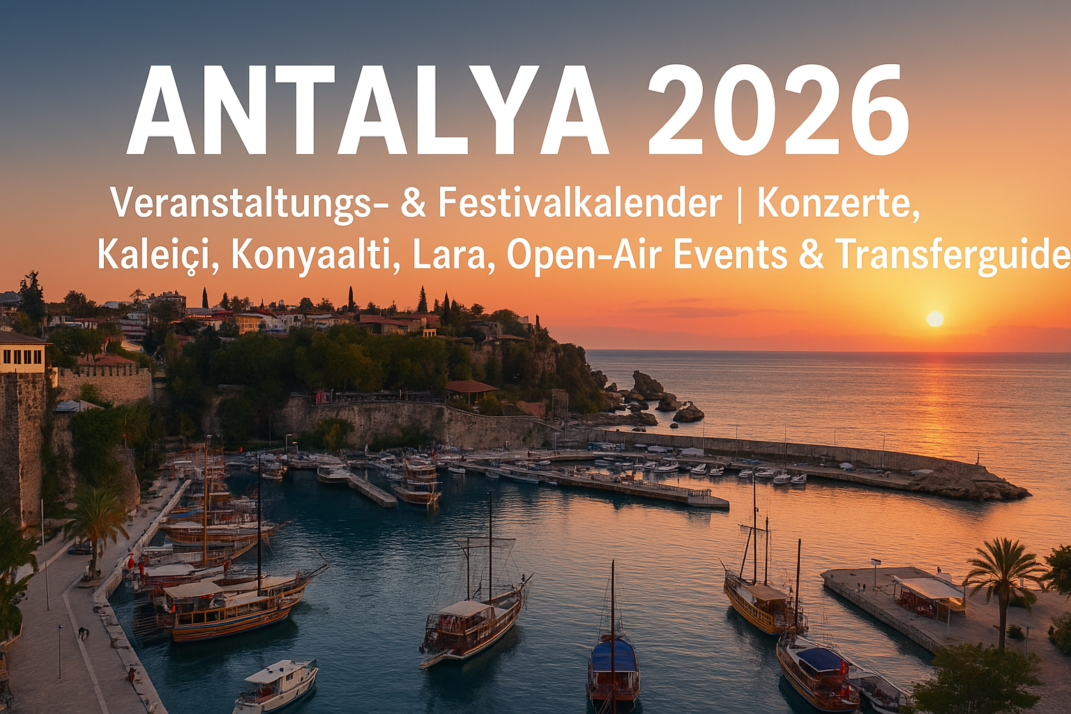 Antalya 2026 Etkinlik & Festival Takvimi | Konserler, Kaleiçi, Konyaaltı, Lara, Açık Hava Etkinlikleri & Transfer Rehberi