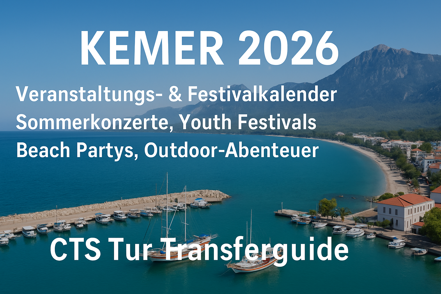 Kemer 2026 Etkinlik & Festival Takvimi | Yaz Konserleri, Gençlik Festivalleri, Plaj Partileri, Doğa Aktiviteleri & CTS Tur Transfer Rehberi