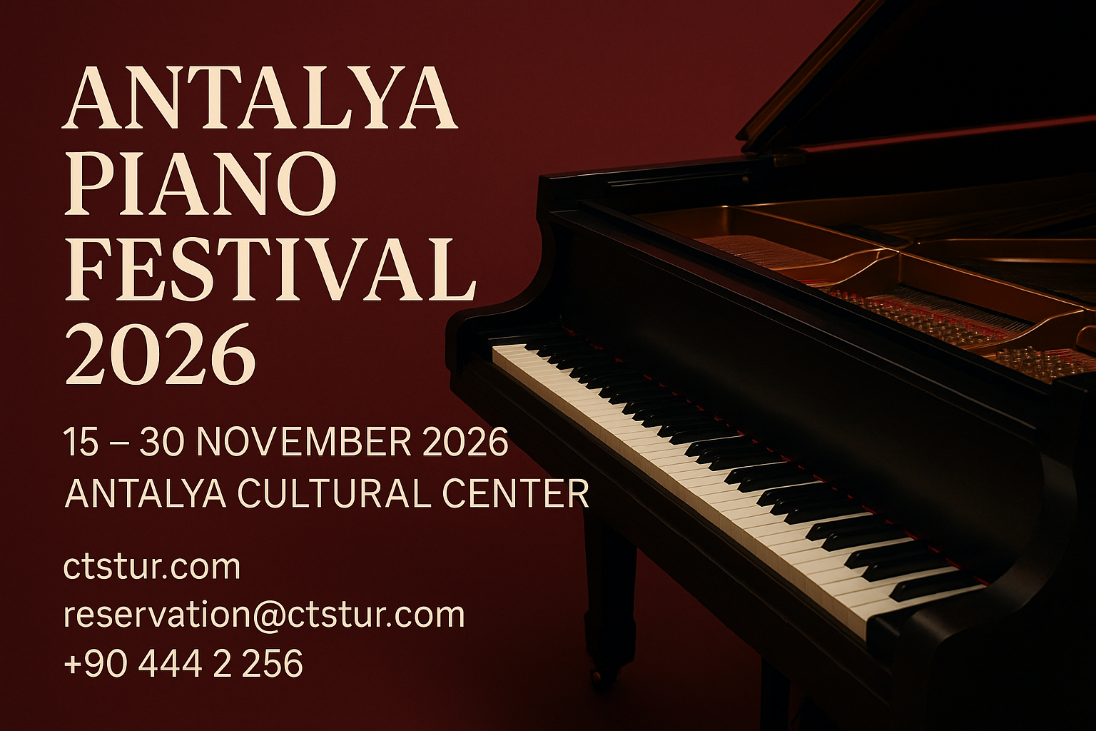 Antalya Piano Festival 2026 – The Most Comprehensive Guide