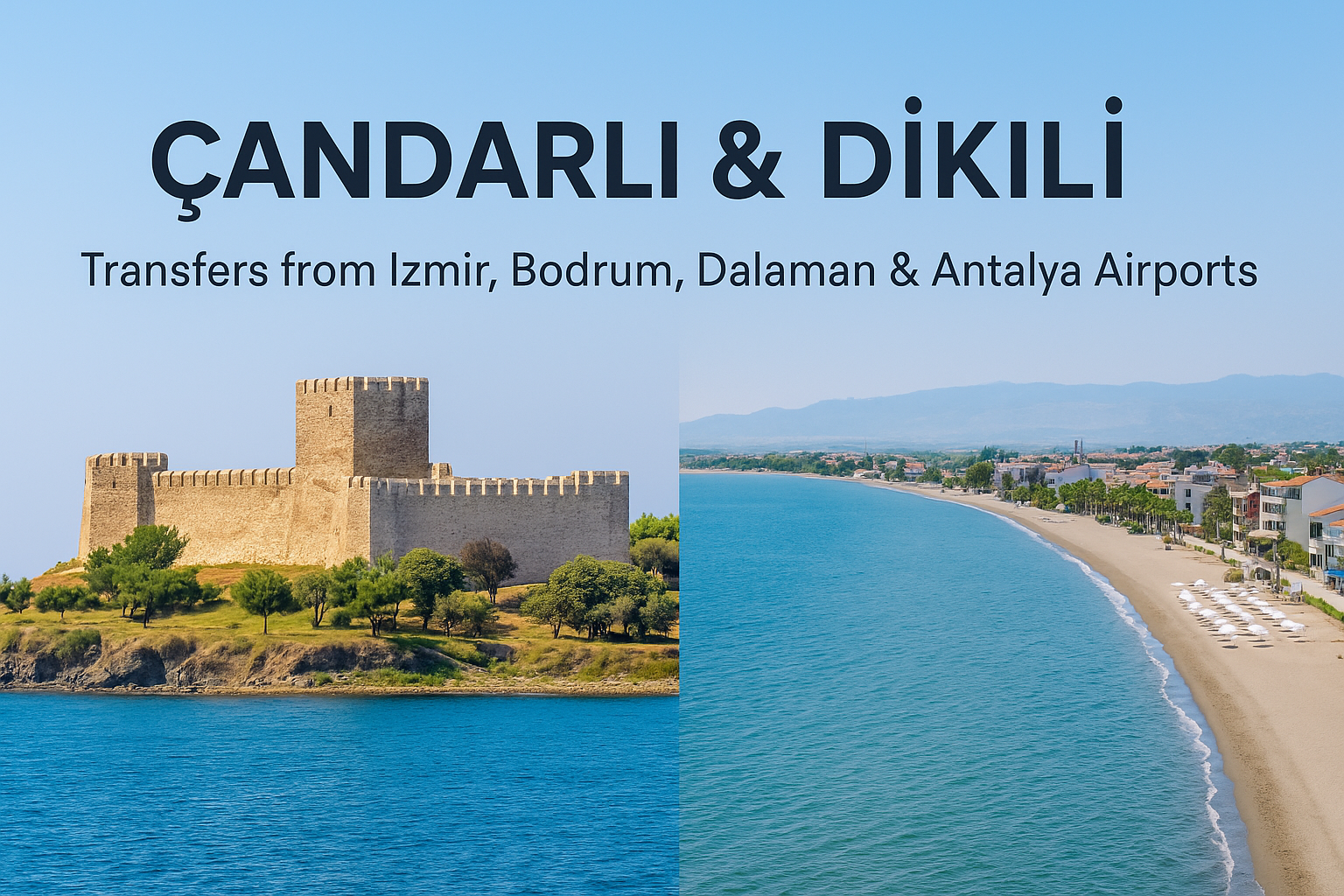 Çandarlı & Dikili’ye Ulaşım: İzmir, Bodrum, Dalaman ve Antalya Havalimanlarından Transfer Rehberi