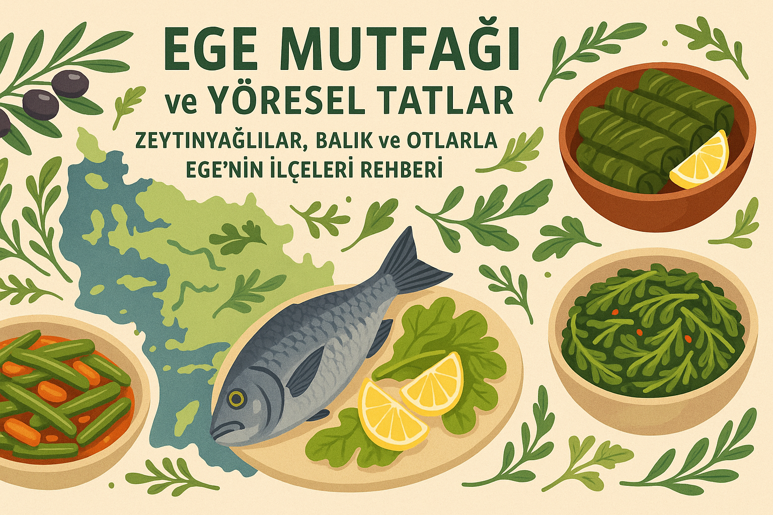 Küche und regionale Spezialitäten der Ägäis: Olivenölgerichte, Fisch und Kräuter