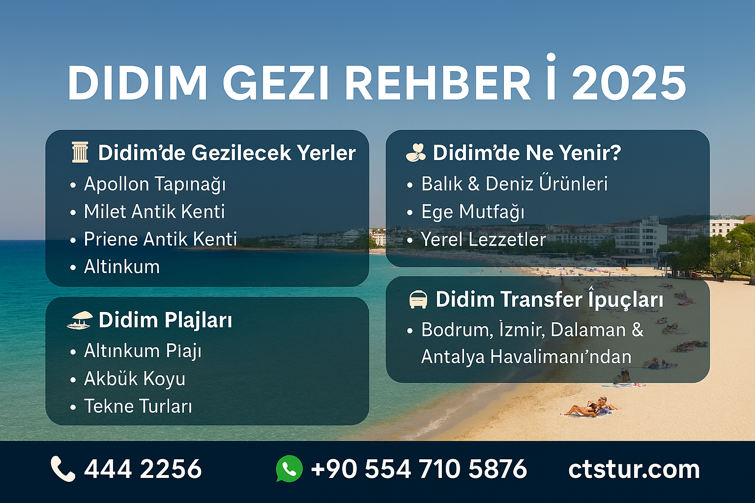 Didim Gezi Rehberi 2025 | Gezilecek Yerler, Plajlar, Ne Yenir & Transfer İpuçları