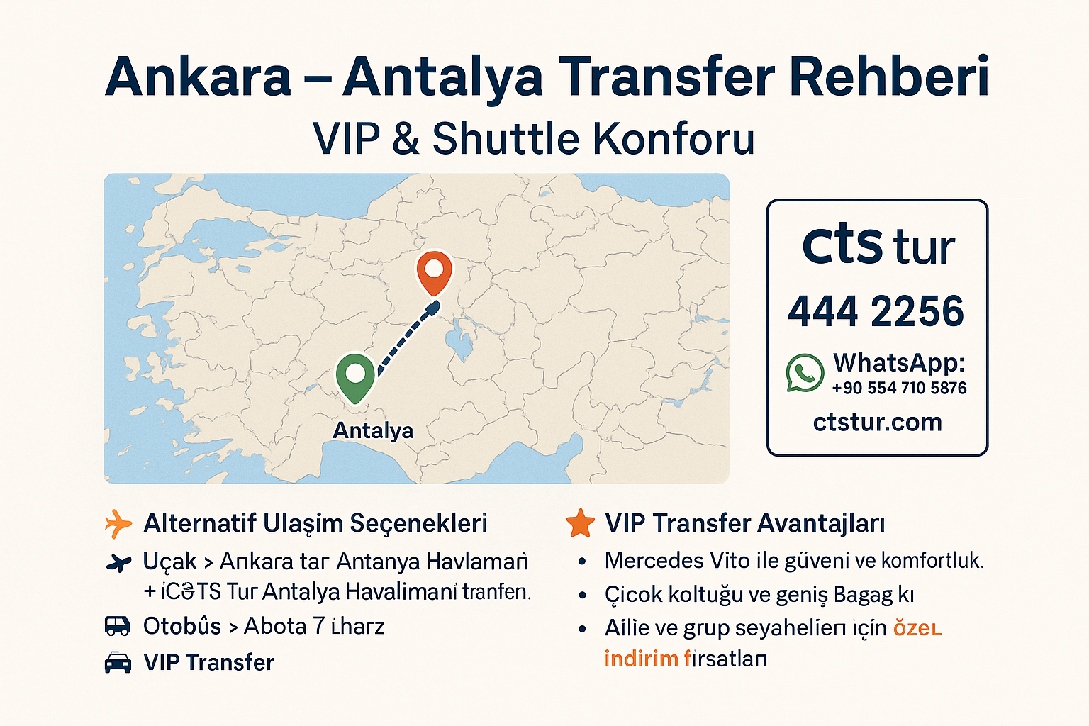 Ankara – Antalya Transfer Rehberi | VIP & Shuttle Konforu