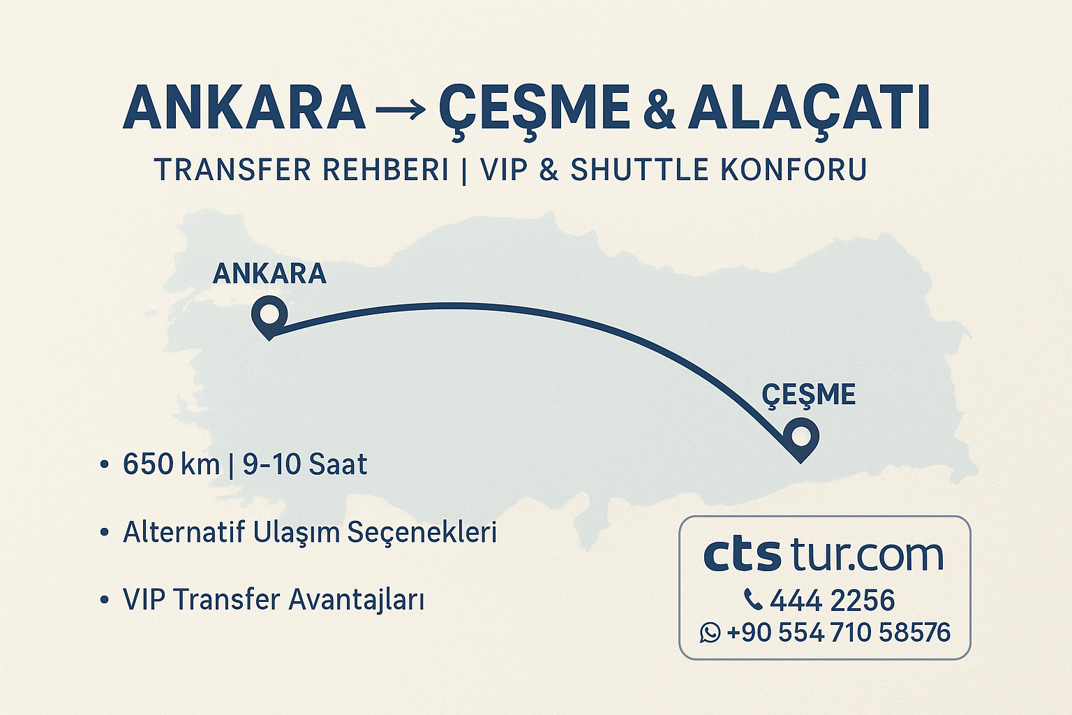 Ankara – Çeşme & Alaçatı Transfer Rehberi | VIP & Shuttle Konforu