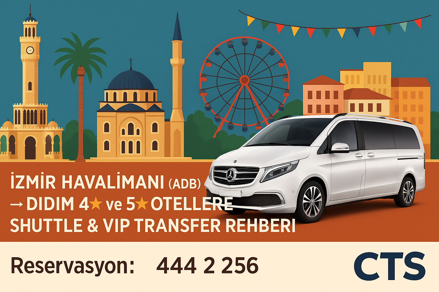 İzmir Havalimanı (ADB) → Didim Otelleri Transfer