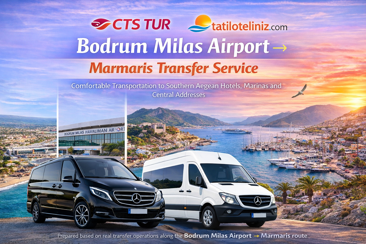  Bodrum Milas Havalimanı → Marmaris Transfer Hizmeti.