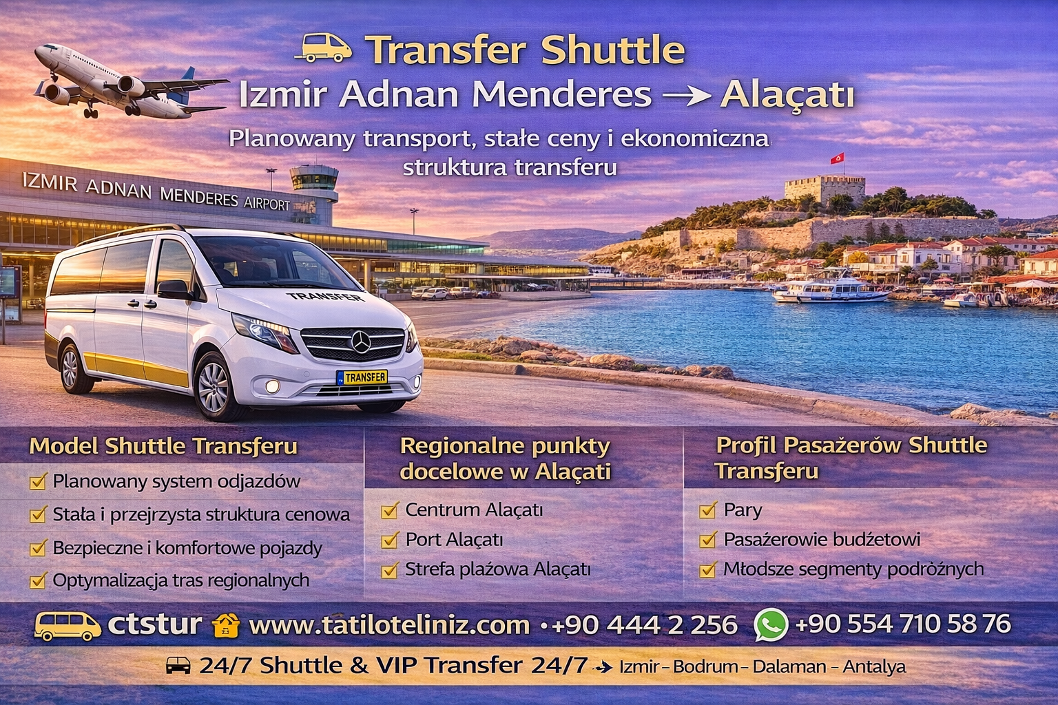  Izmir Adnan Menderes Airport → Alacati Shuttle Transfer.