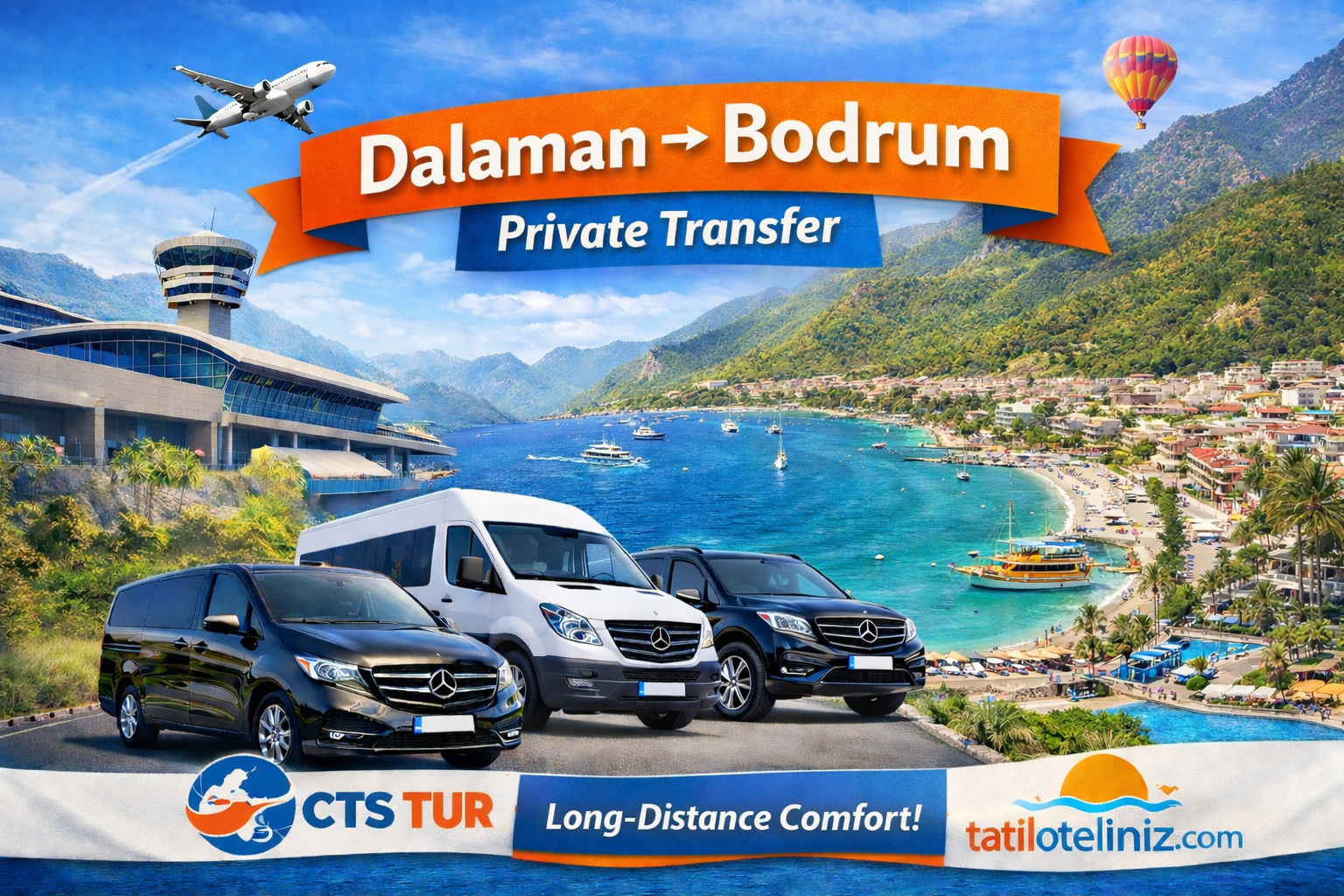 Dalaman → Bodrum Transfer Hizmeti | Uzun Mesafede Konforlu Özel Ulaşım