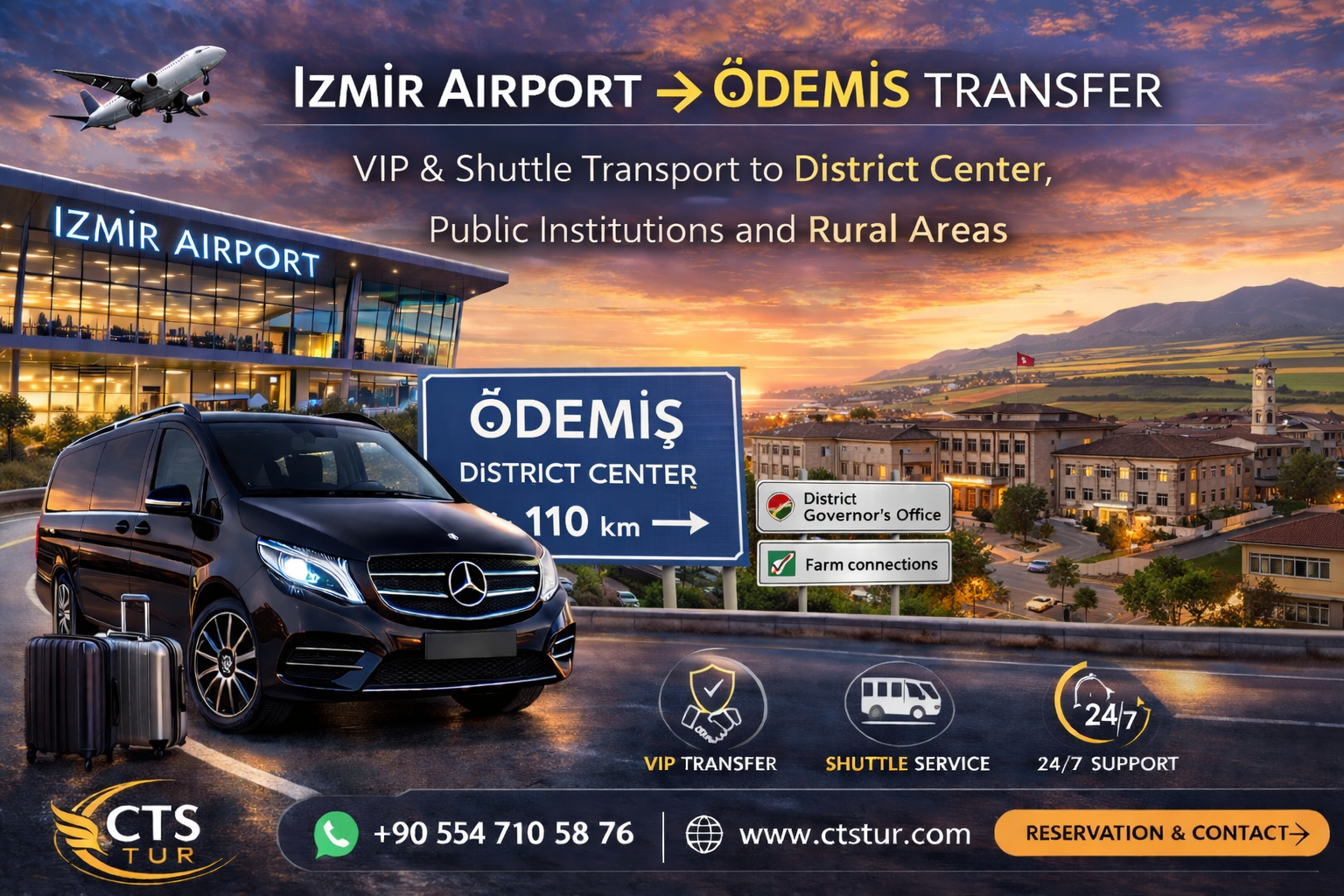  İzmir Havalimanı → Ödemiş Transfer.
