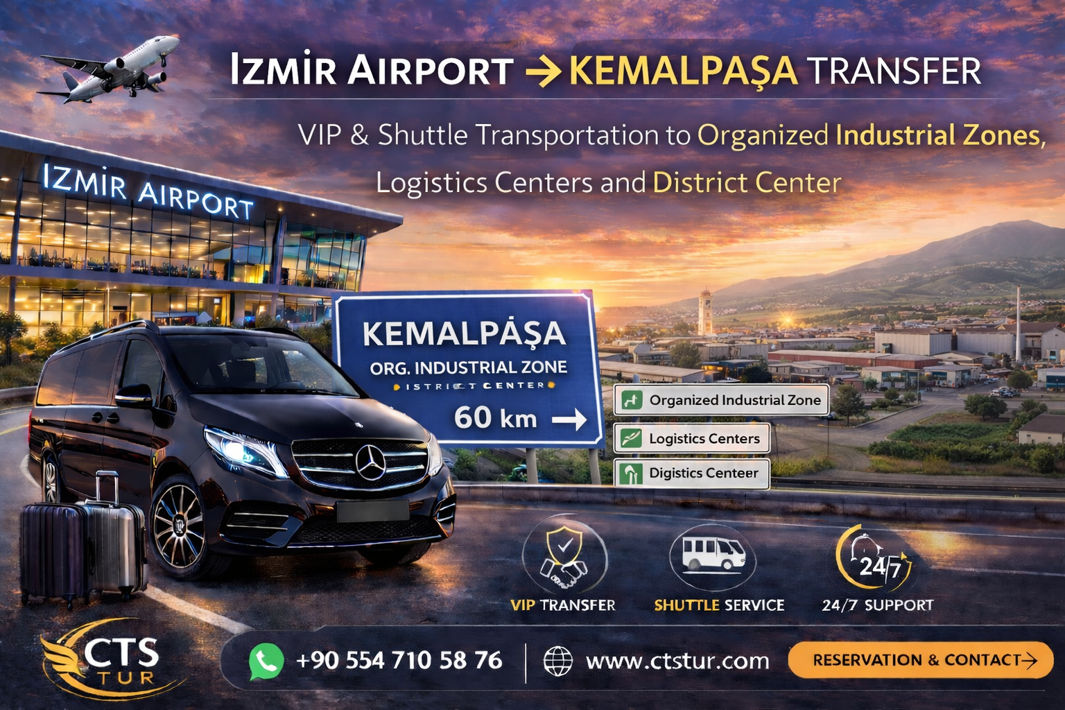 İzmir Havalimanı → Kemalpaşa Transfer.