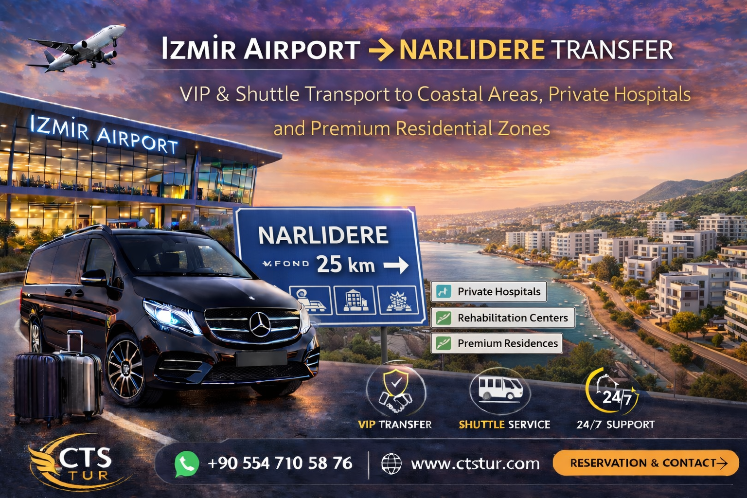 İzmir Havalimanı → Narlıdere Transfer.