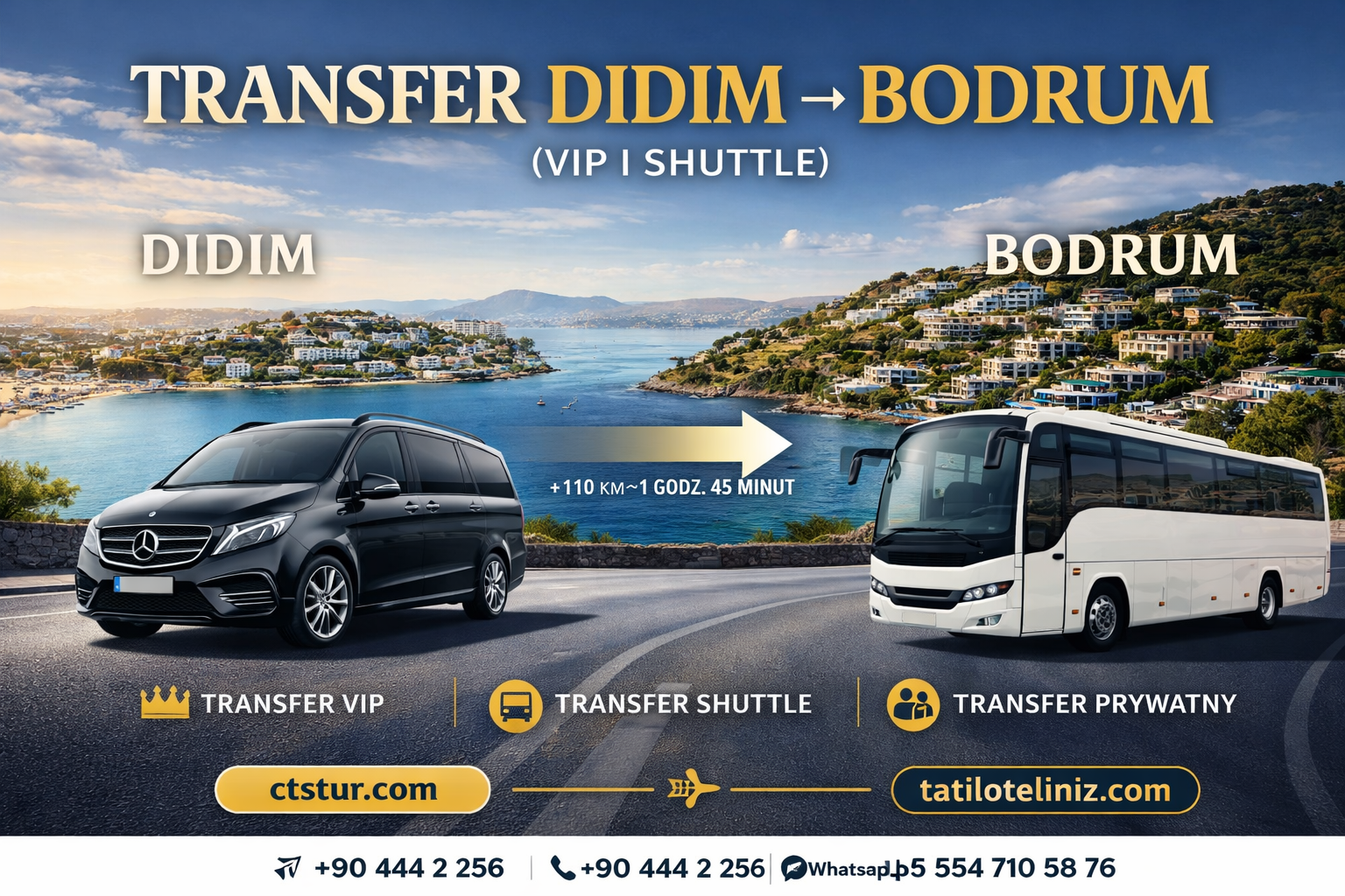 Didim → Bodrum Transfer Rehberi (VIP & Shuttle Ulaşım)
