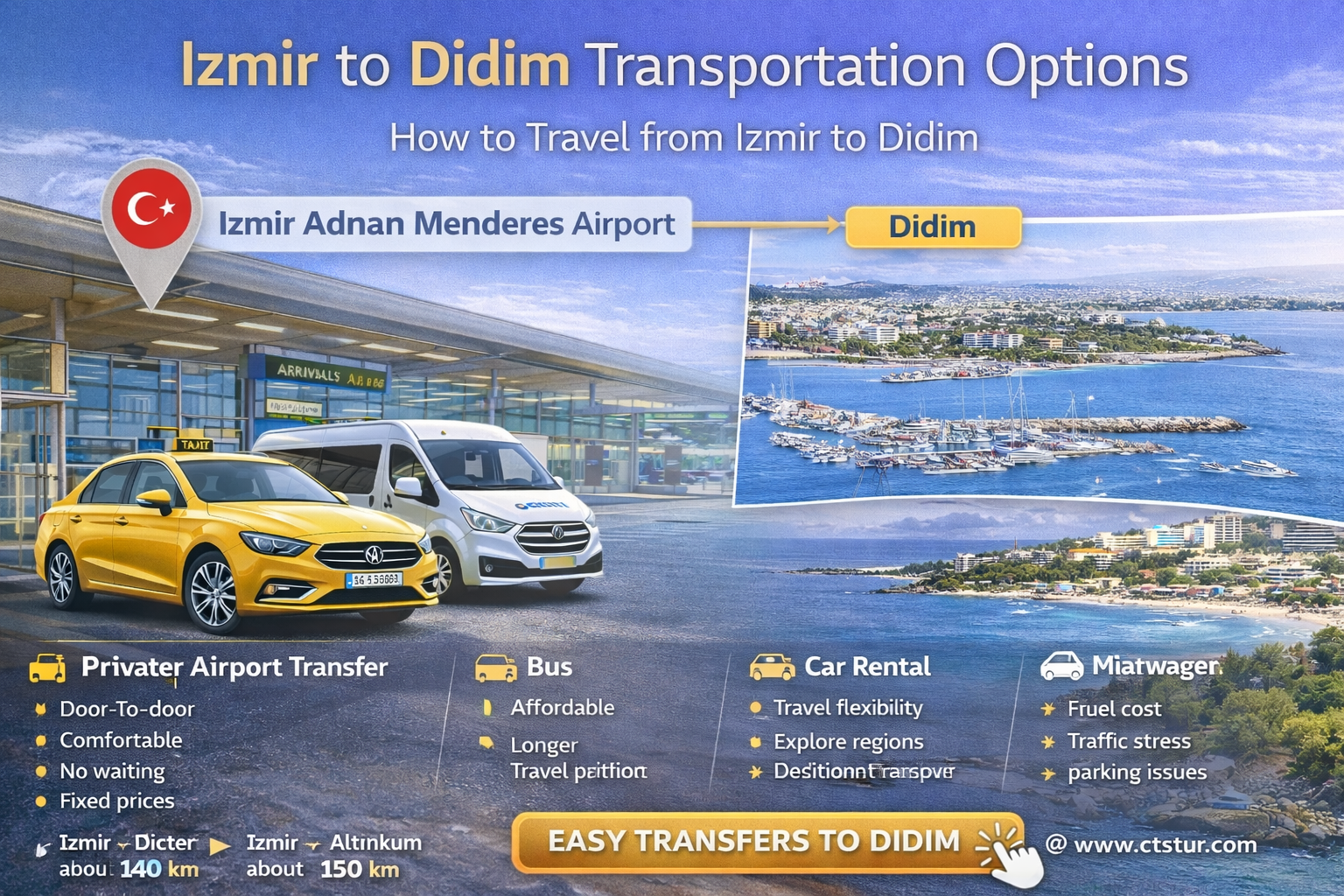 İzmir → Didim Ulaşım Seçenekleri.