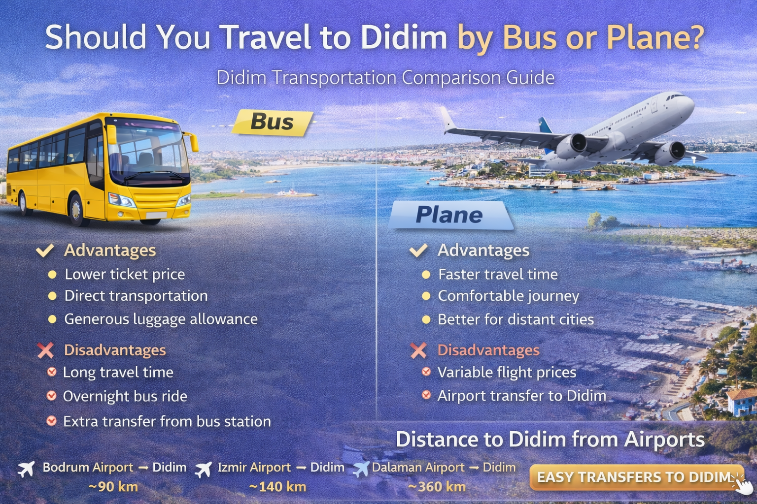 Didim’e Otobüsle mi Uçakla mı Gelmeli?.