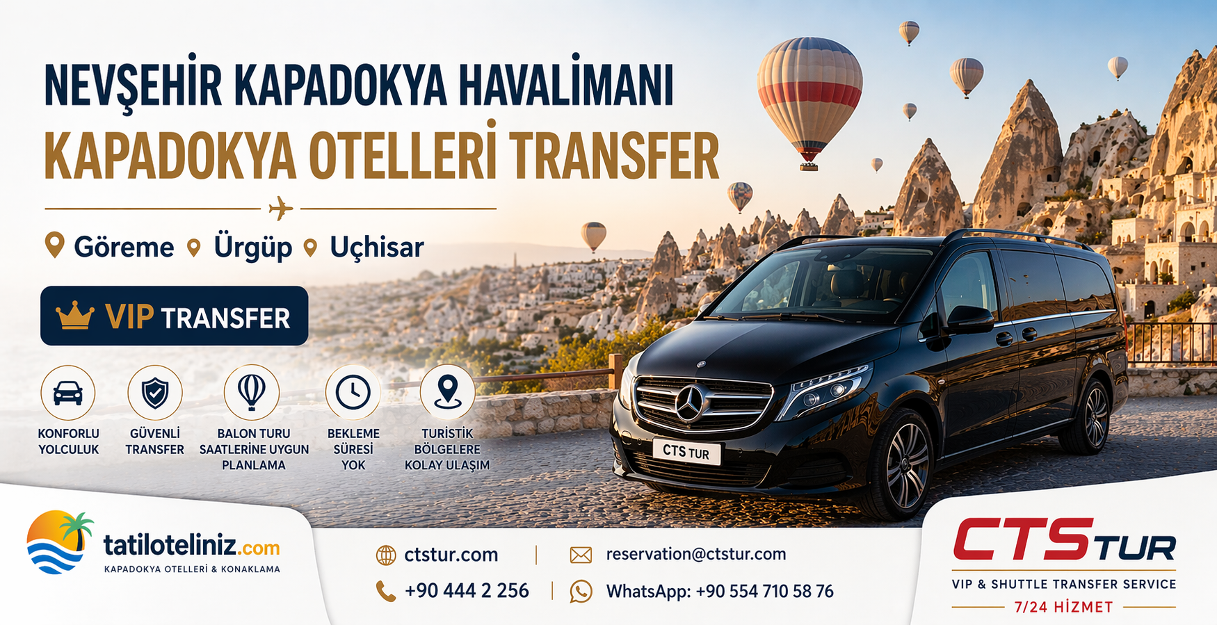 Nevşehir Kapadokya Havalimanı → Kapadokya Otelleri Transfer Rehberi