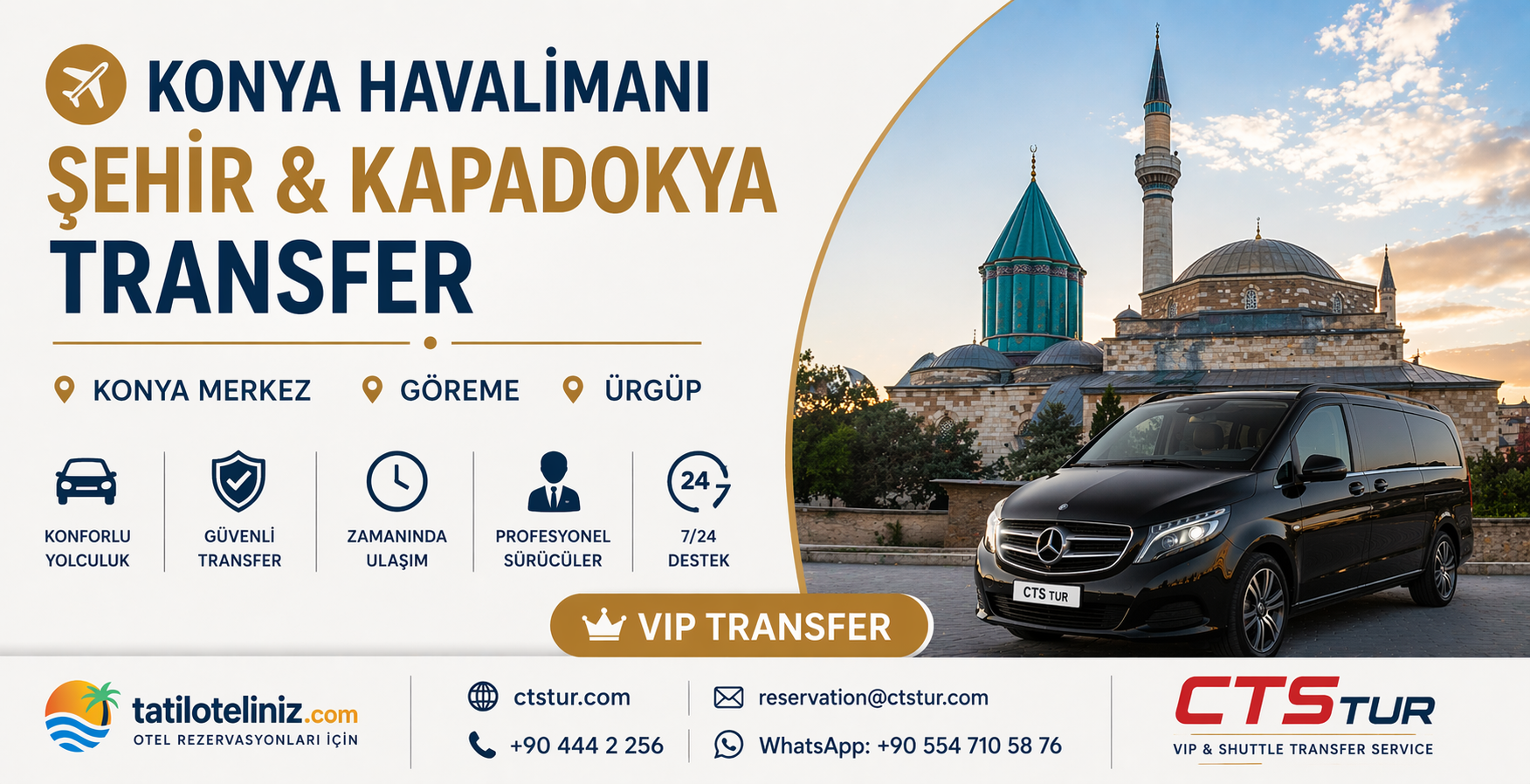 Konya Havalimanı → Şehir, Çevre ve Kapadokya Transfer Rehberi