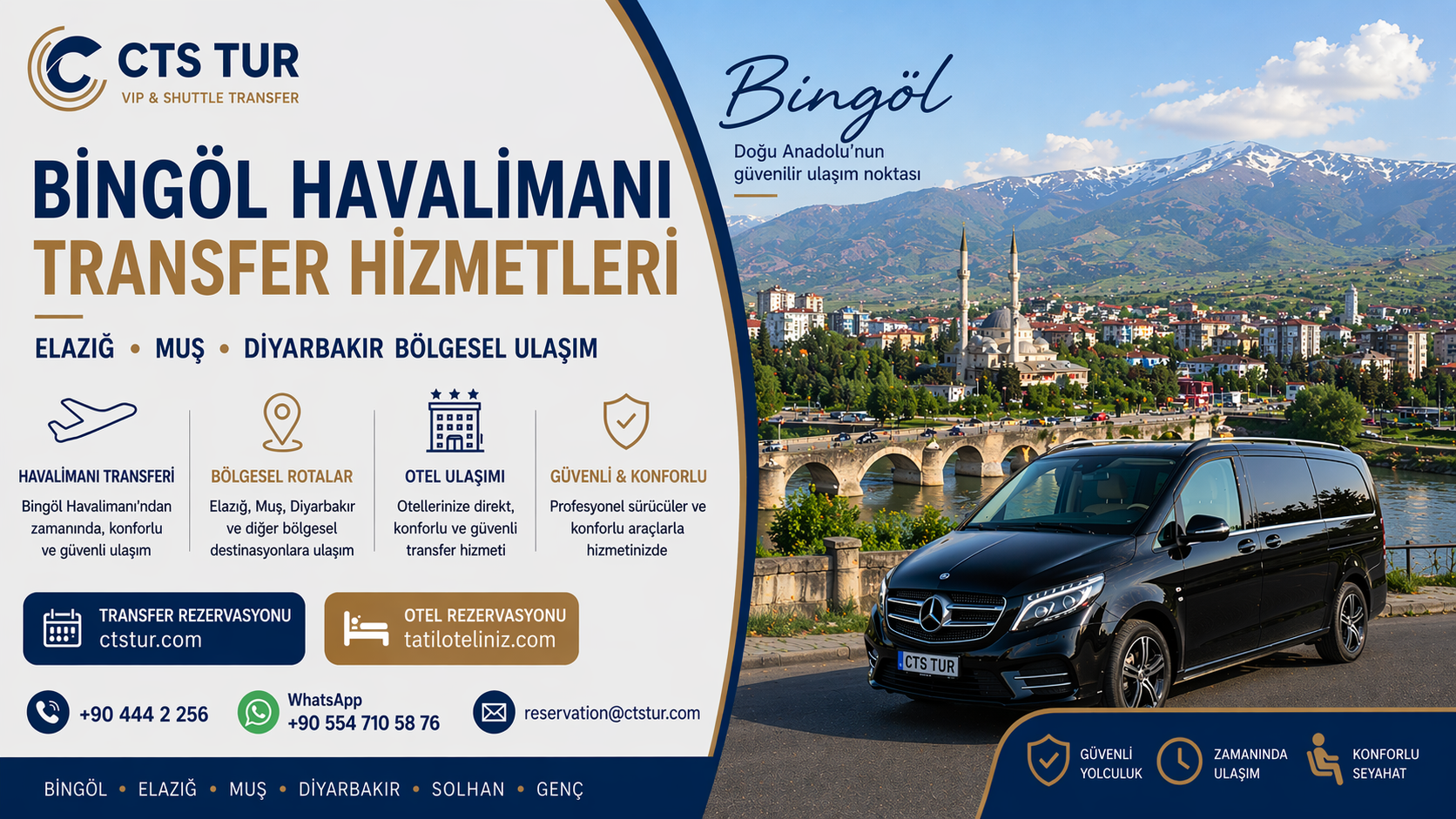 Bingöl Havalimanı → Elazığ, Muş, Diyarbakır Bölgesel Transfer Rehberi