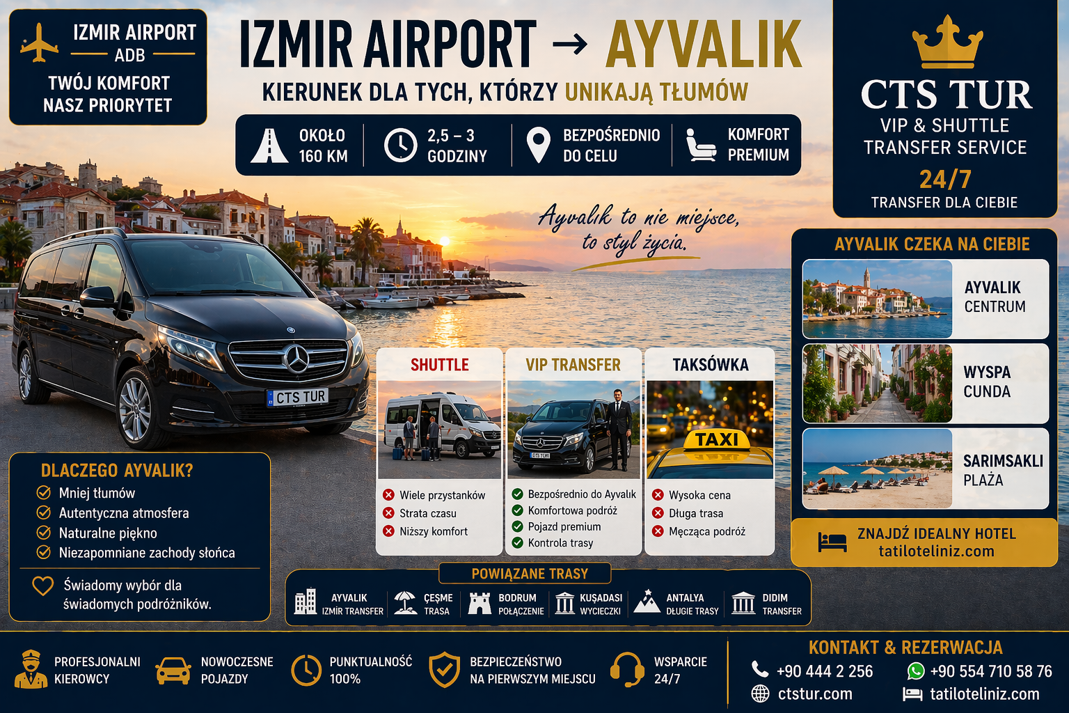 İzmir Havalimanı → Ayvalık: Kalabalıktan Kaçanların Rotası