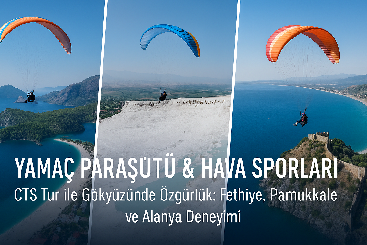 Yamaç Paraşütü & Hava Sporları | CTS Tur ile Gökyüzünde Özgürlük: Fethiye, Pamukkale ve Alanya Deneyimi